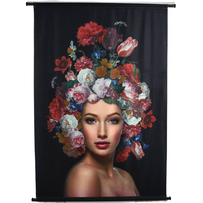 Wall Hanging Lady Flowers