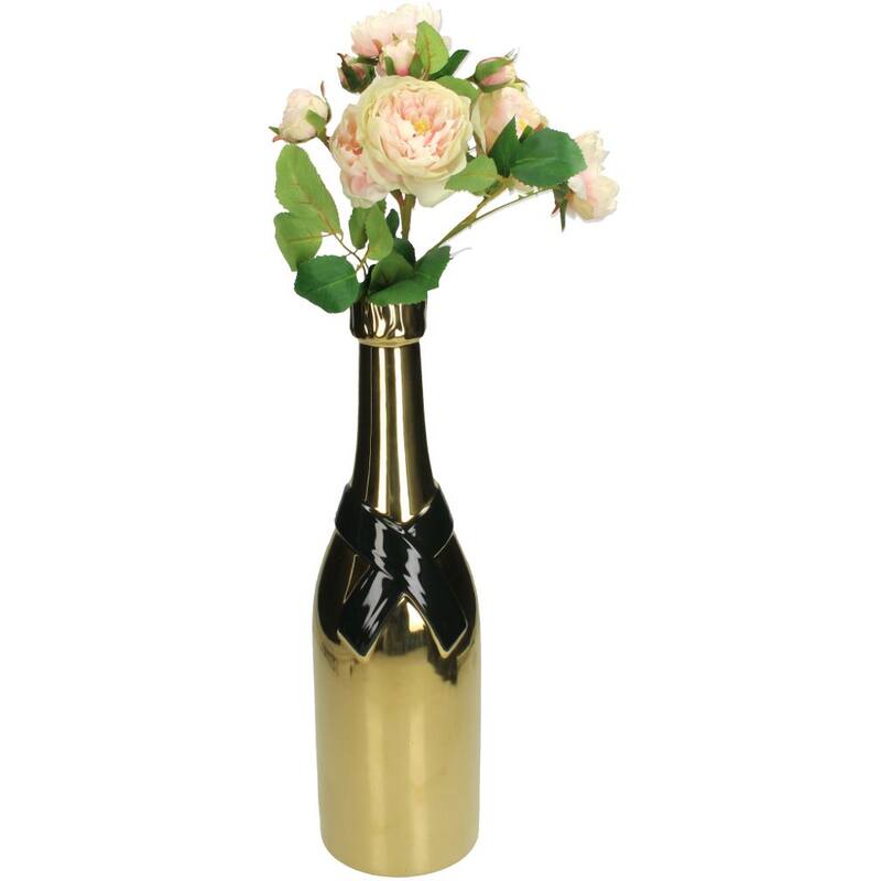 Vase Champagne Bottle Gold