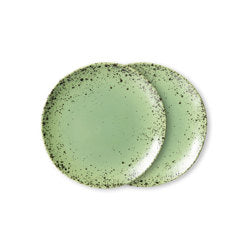 HKliving Dessert Plates Kiwi (Set Of 2)