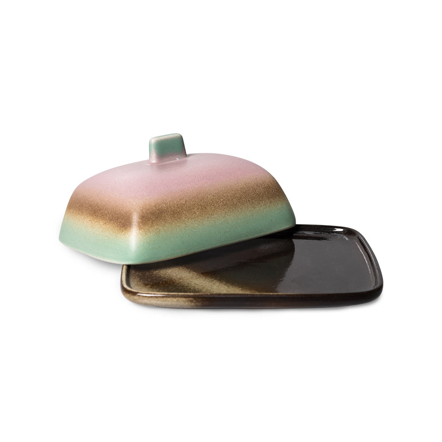 HKLIVING 70s ceramics: butter dish mercury