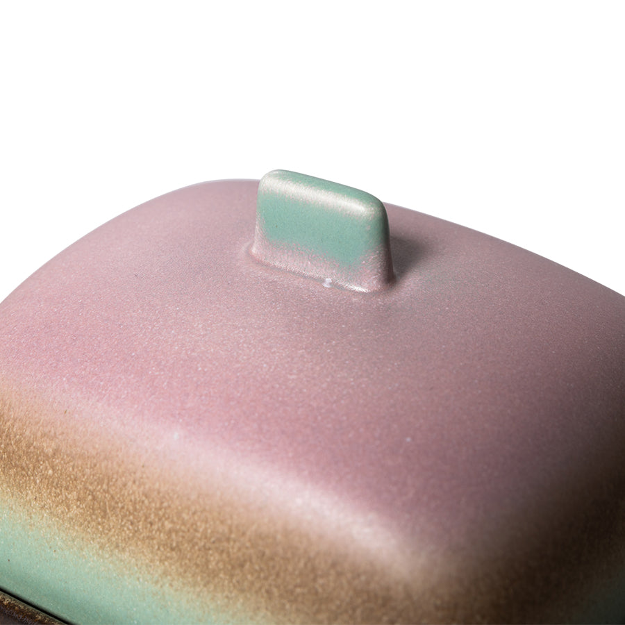 HKLIVING 70s ceramics: butter dish mercury