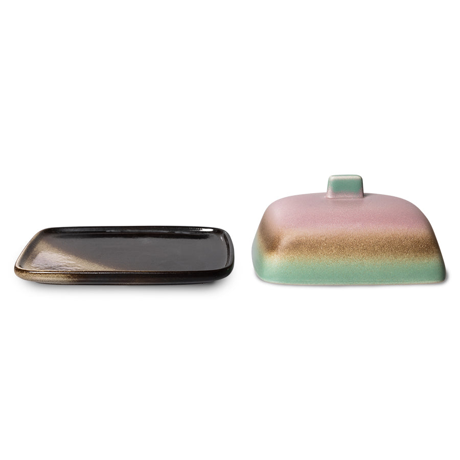 HKLIVING 70s ceramics: butter dish mercury