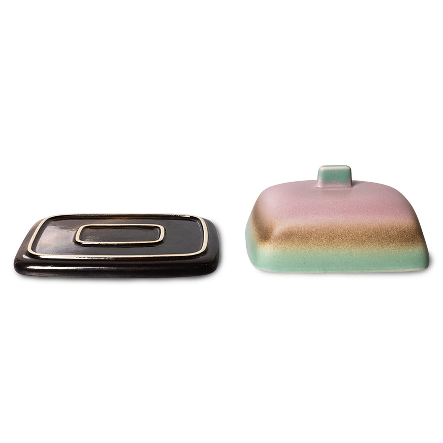 HKLIVING 70s ceramics: butter dish mercury