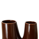 HKliving Ceramic Vase Organic Espresso, L