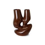 HKliving Ceramic Vase Organic Espresso, L