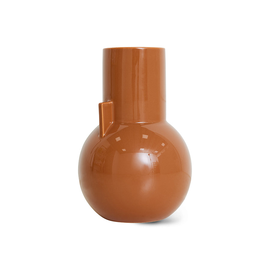 HKliving Ceramic Vase Caramel, S