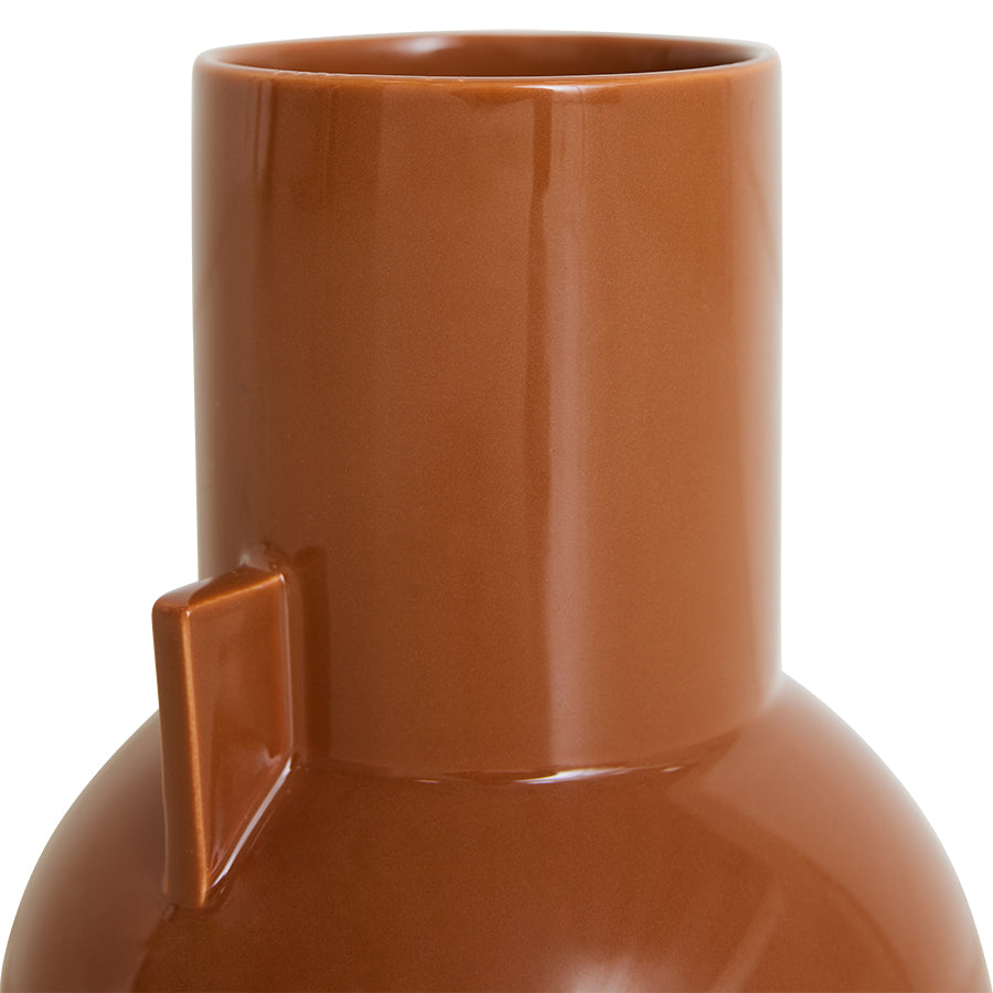 HKliving Ceramic Vase Caramel, S