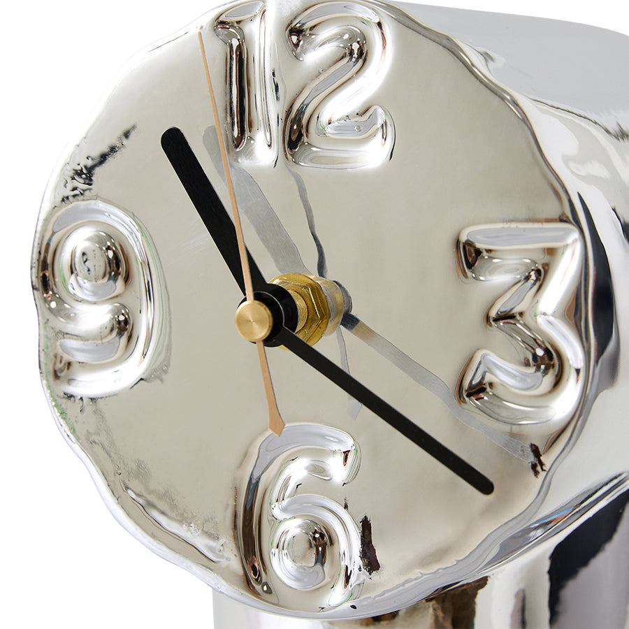 HKLIVING Retro Ceramic Clock Chrome