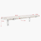 Wall Shelf 80cm Vintage Mango Natural