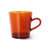 HKliving 70s Glassware: Coffee Cups Amber Brown, Set Of 4