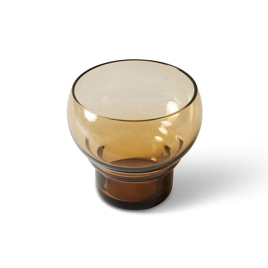 HKliving 70s Glassware: Bulb Glasses Amber (set of 4)