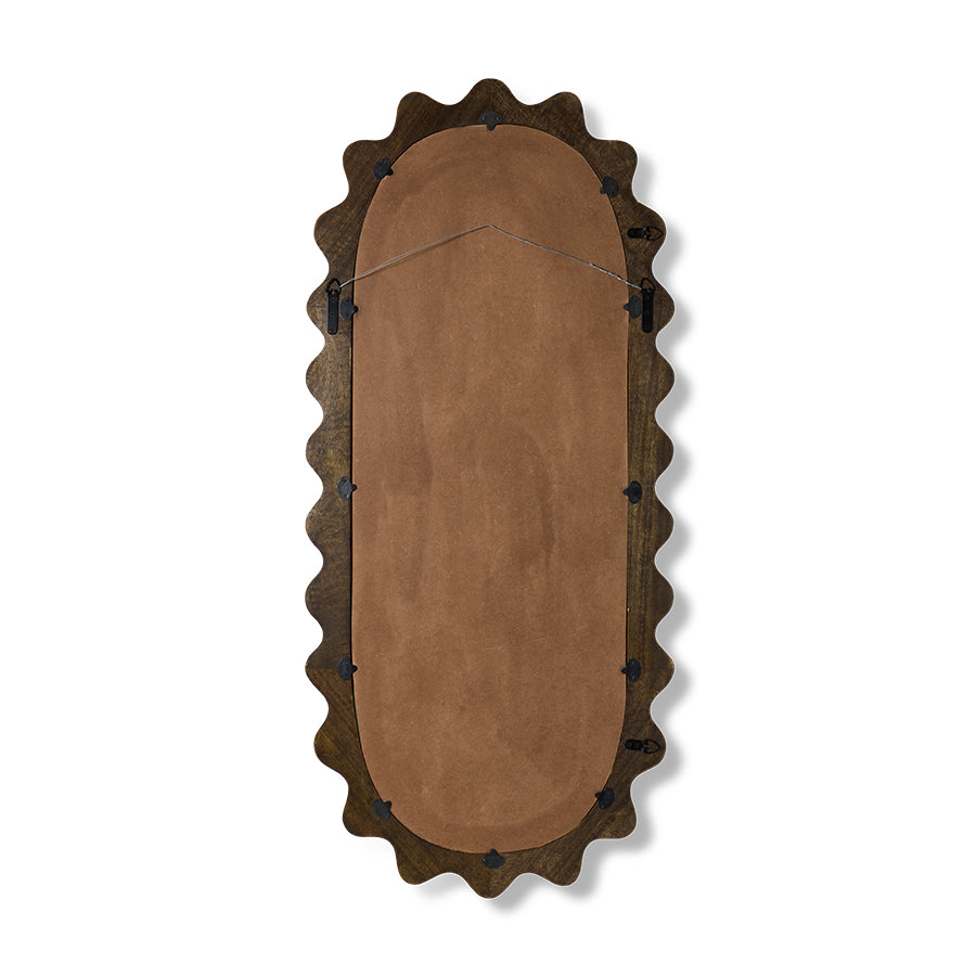 HKliving Wooden Ripple Mirror