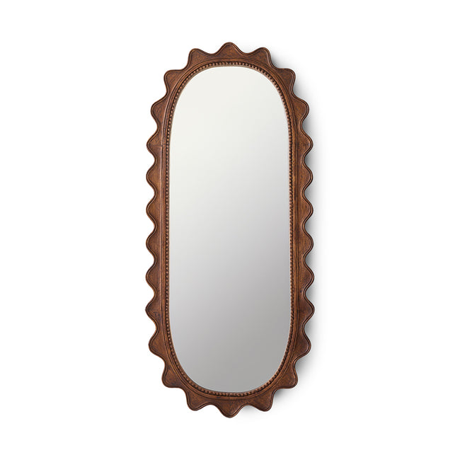 HKliving Wooden Ripple Mirror