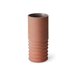 HKliving Handcarved terracotta tube vase