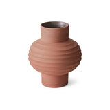 HKliving Handcarved terracotta bulb vase