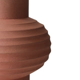 HKliving Handcarved terracotta bulb vase