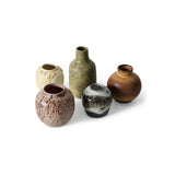 HKliving 70s ceramics: small vases pursuit, set of 5