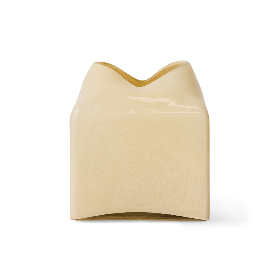 HKLIVING Forma Glass Vase Cream