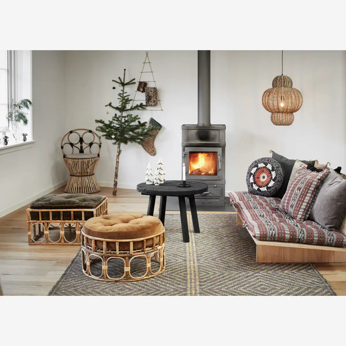 Recycled Wooden Coffee Table Black