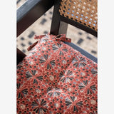 Striped Cotton Seat Pad Syrah, black, charcoal, beige