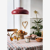 Enamel Ceiling Lamp Maroon