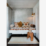 Woolen Cushion Mustard, Beige 40x40 cm