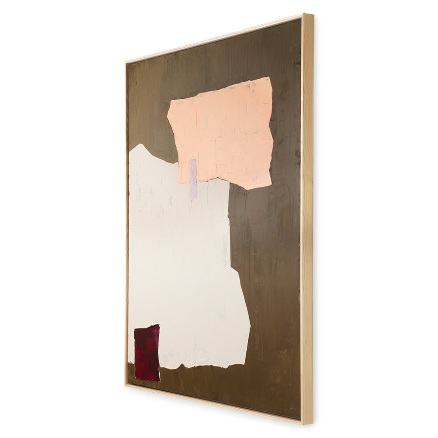 HKliving Abstract Painting Mustard/Nude 100x120cm