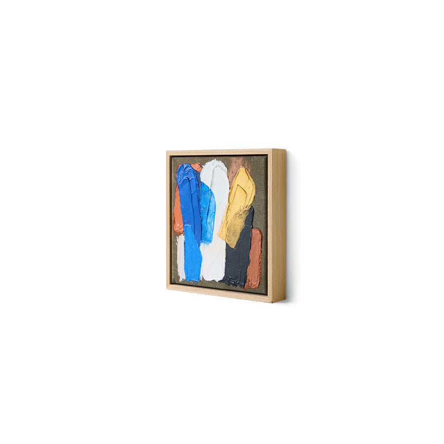 HKLIVING Framed Artwork Moonlight Strokes, 18x20cm