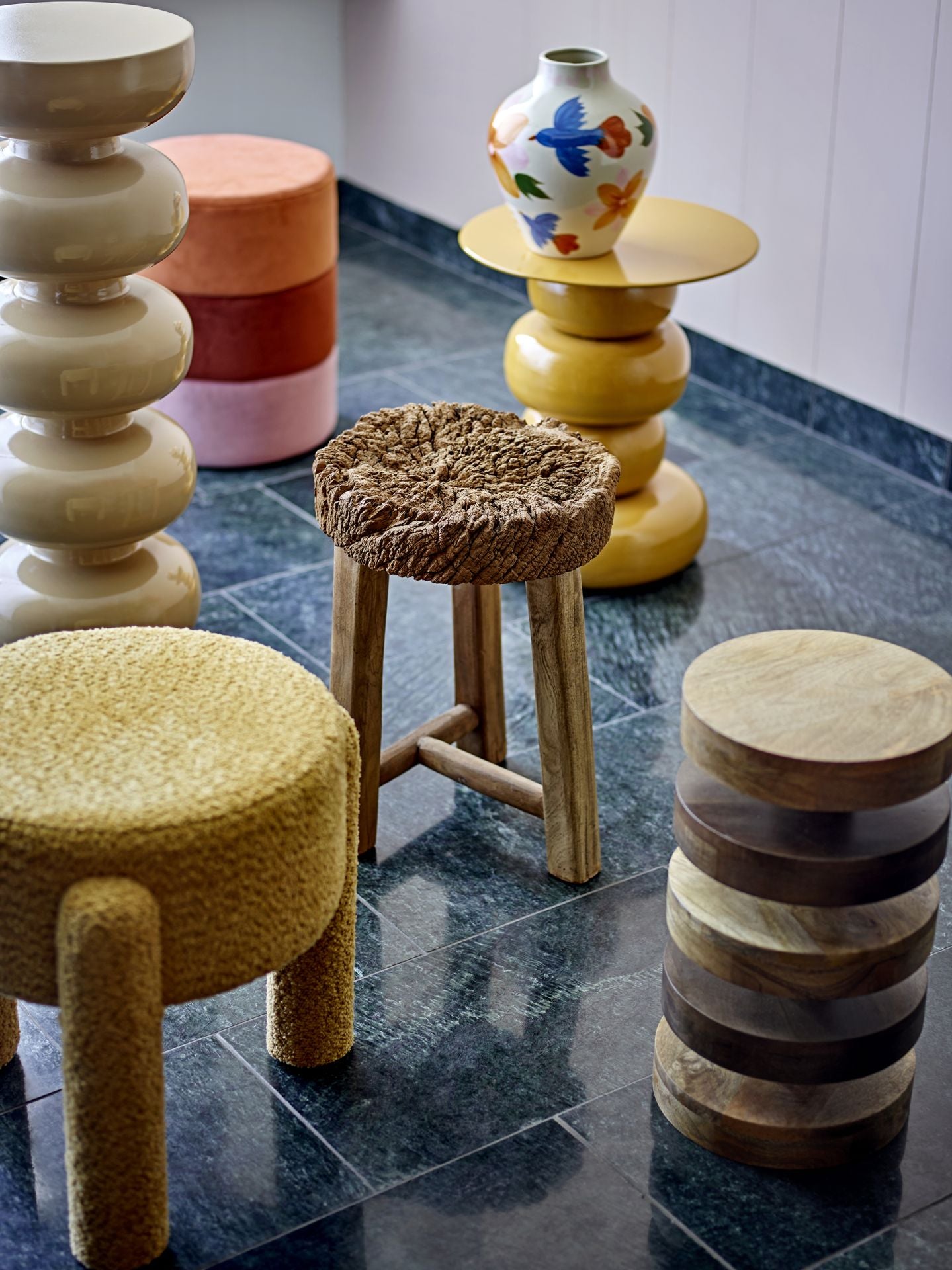 Olonne Metal Side Table Yellow