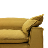 HKliving Nomad couch: 244cm linen, burnt ochre