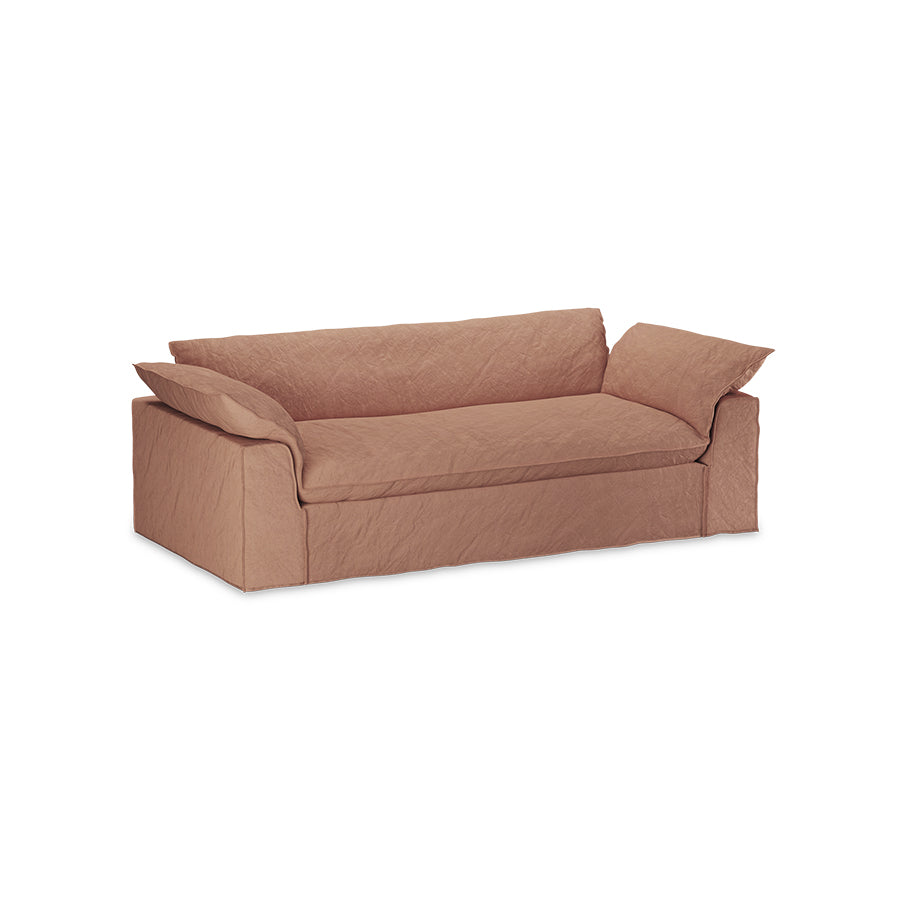 HKliving Nomad couch: 244cm linen, dusty rose