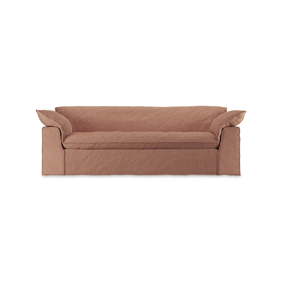 HKliving Nomad couch: 244cm linen, dusty rose