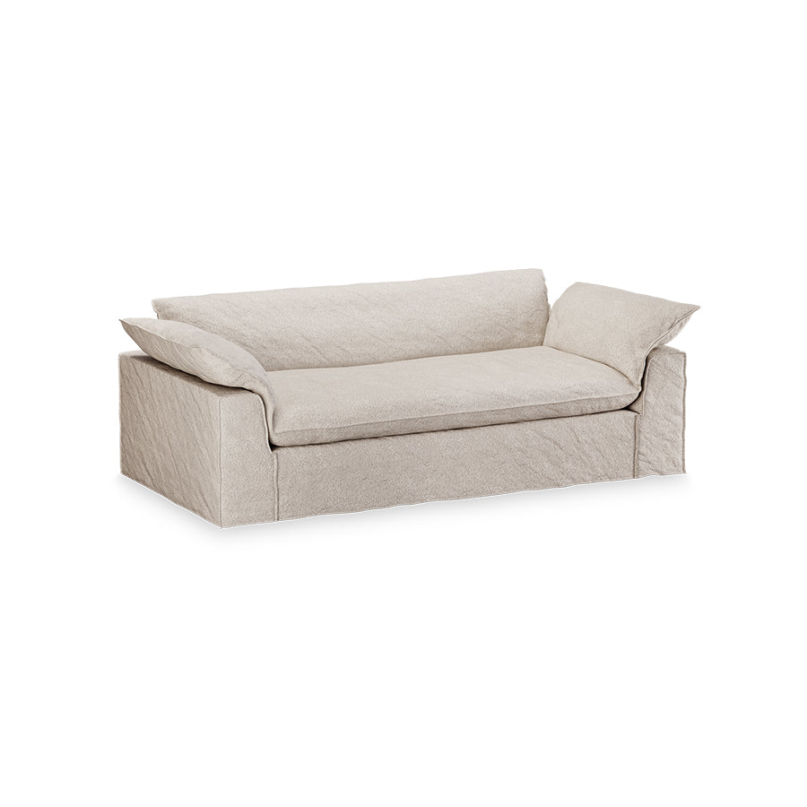HKliving Nomad couch: 244cm boucle, taupe