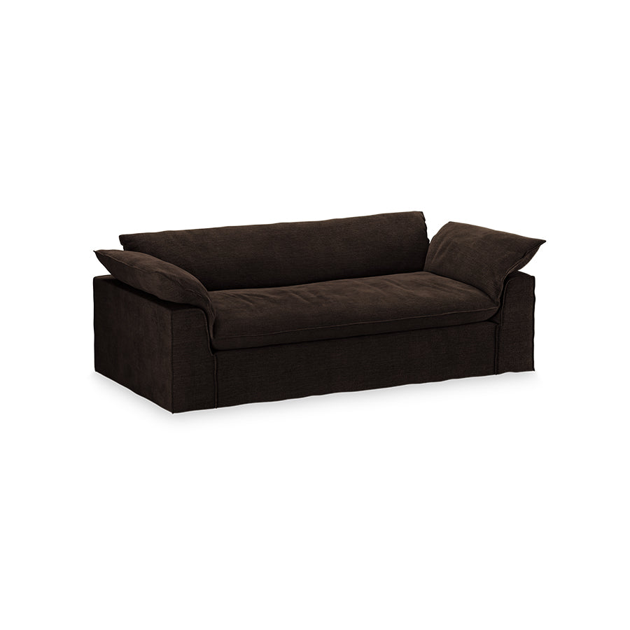 HKliving Nomad couch: 244cm royal velvet, espresso