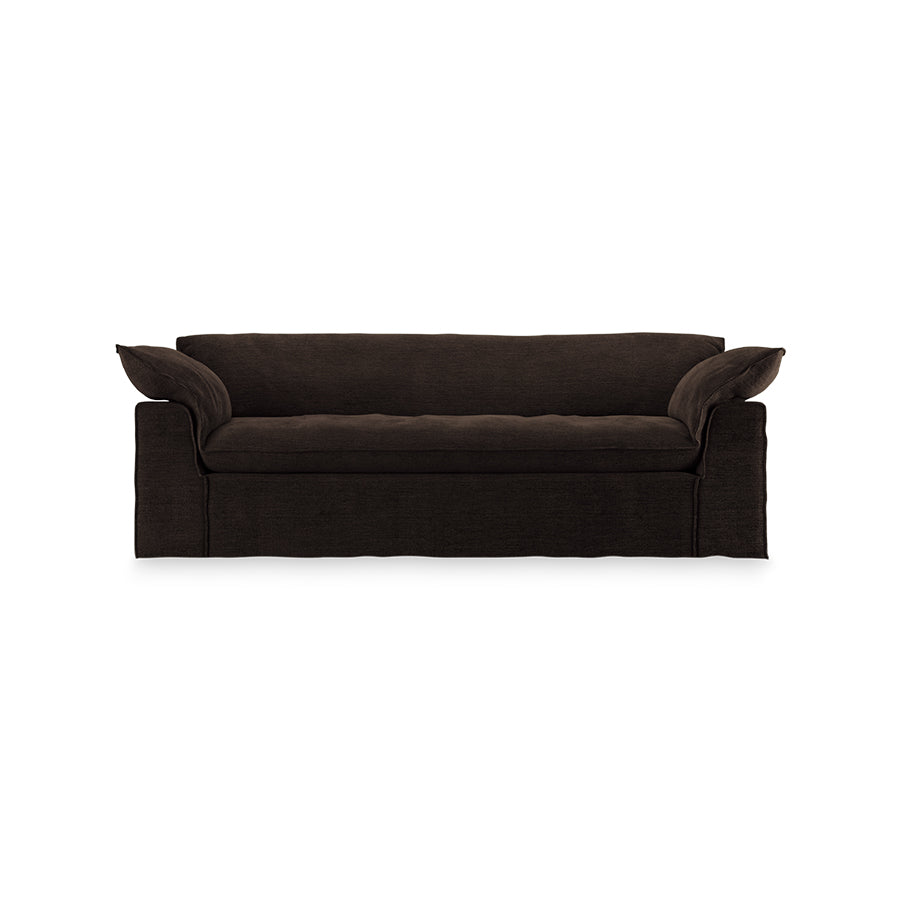 HKliving Nomad couch: 244cm royal velvet, espresso