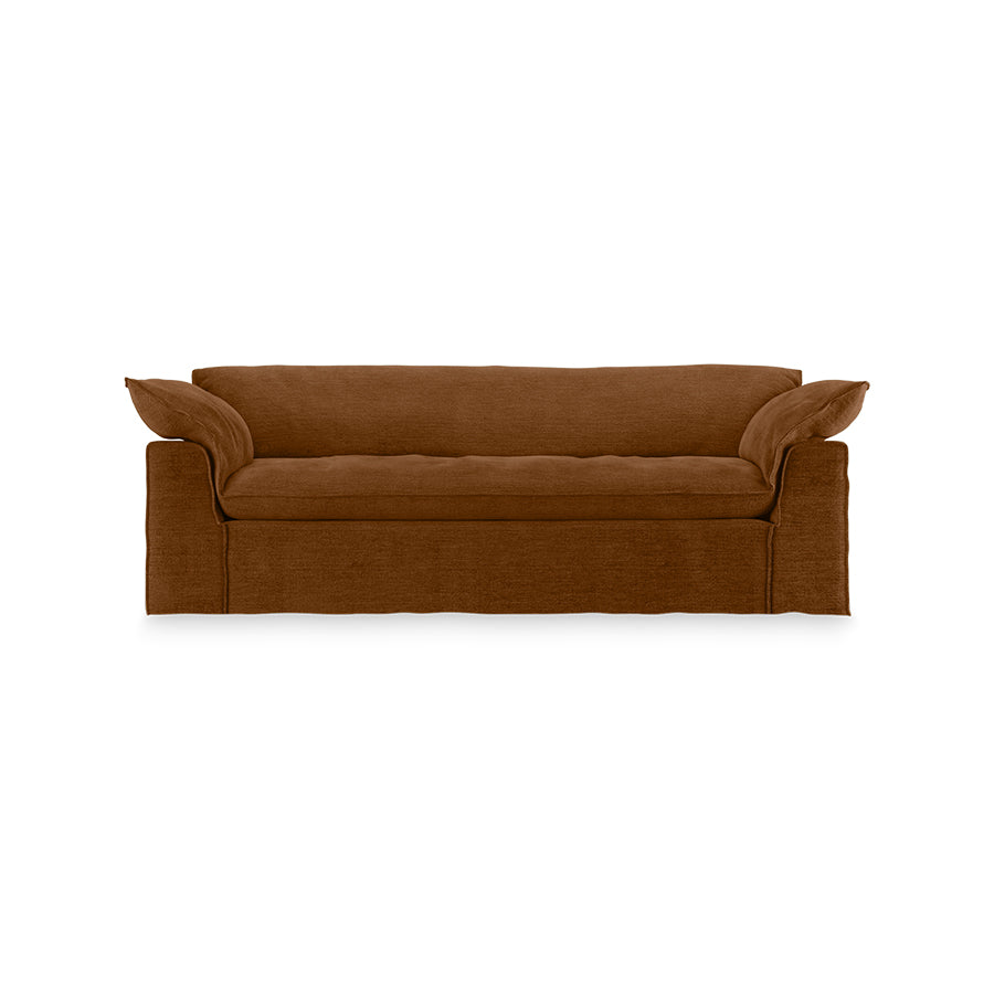 HKliving Nomad couch: 244cm royal velvet, caramel