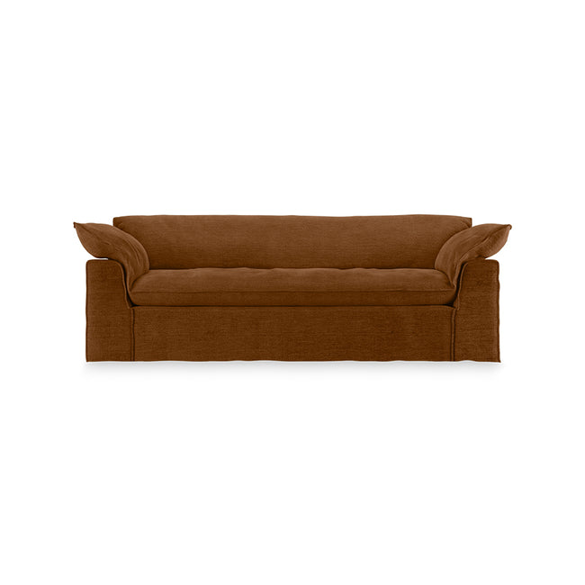 HKliving Nomad couch: 244cm royal velvet, caramel