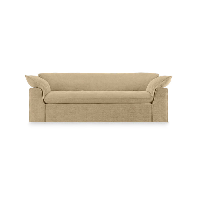 HKliving Nomad couch: 244cm royal velvet, cream
