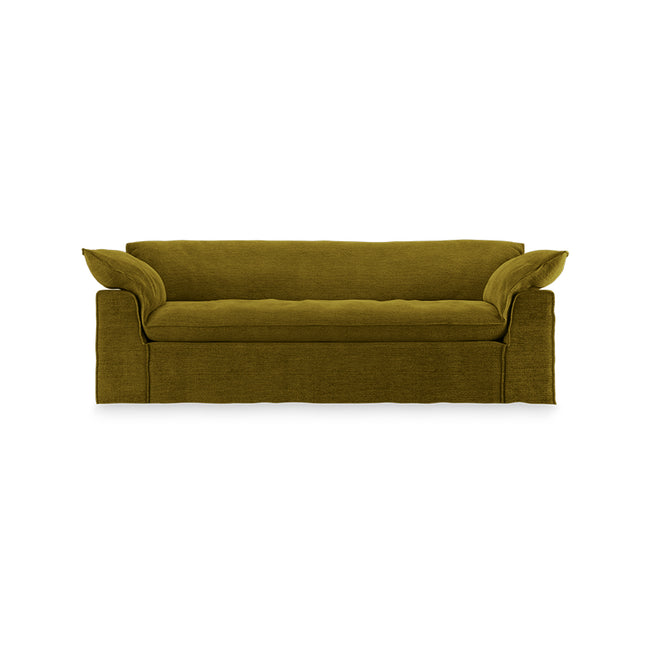 HKliving Nomad couch: 244cm royal velvet, olive