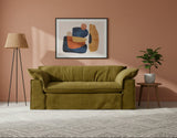 HKLIVING Nomad couch: 204cm royal velvet olive