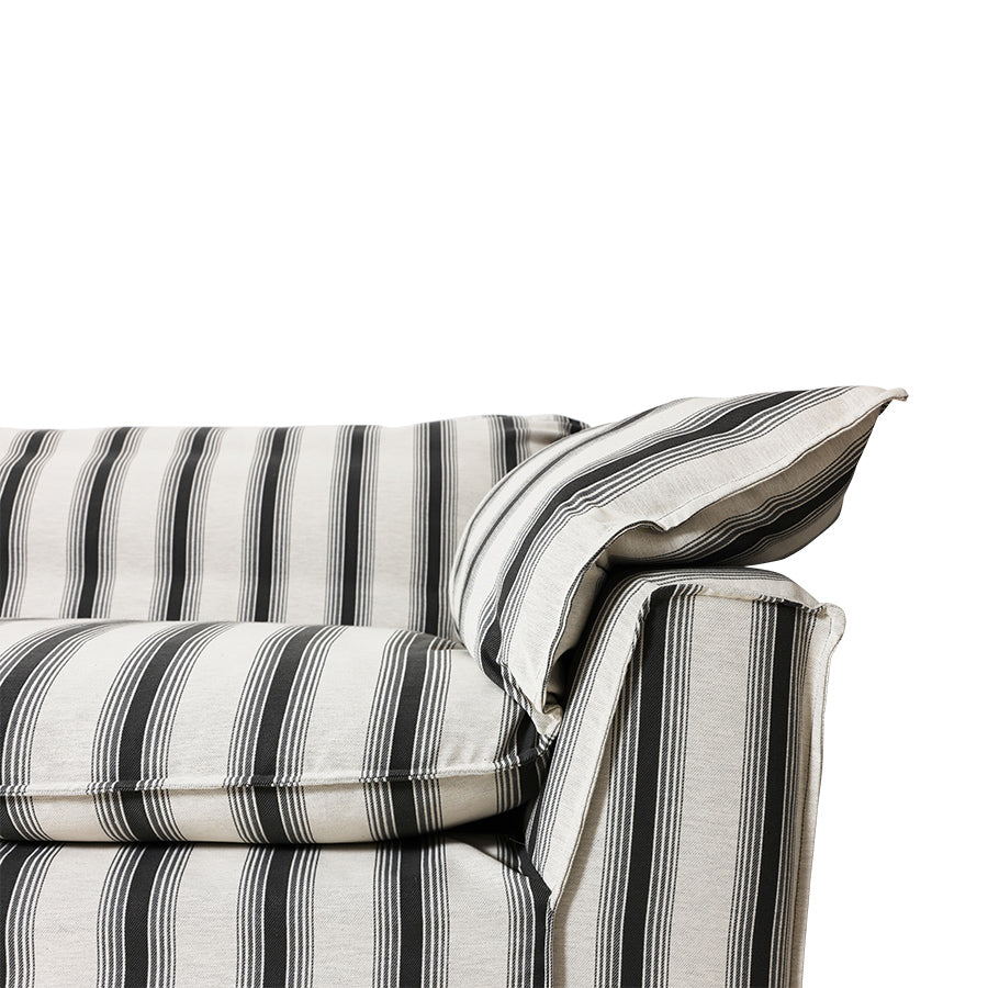 HKliving Nomad couch: 244cm, rocco, chalkstripe