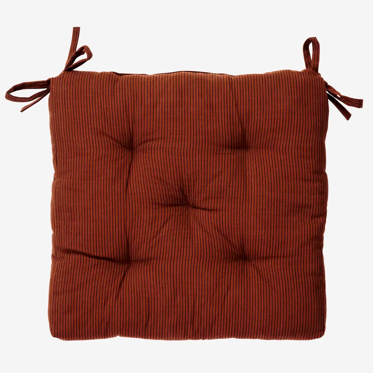 Printed cotton Seat Pad Brick, black - Madam Stoltz
