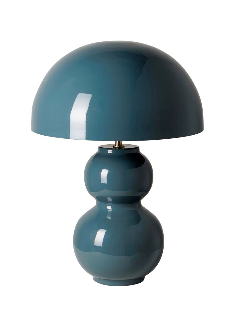 Lacquered Blue Table Lamp Bulb