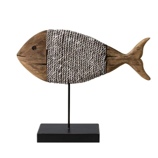 Wrapped Up Fish On Metal Base