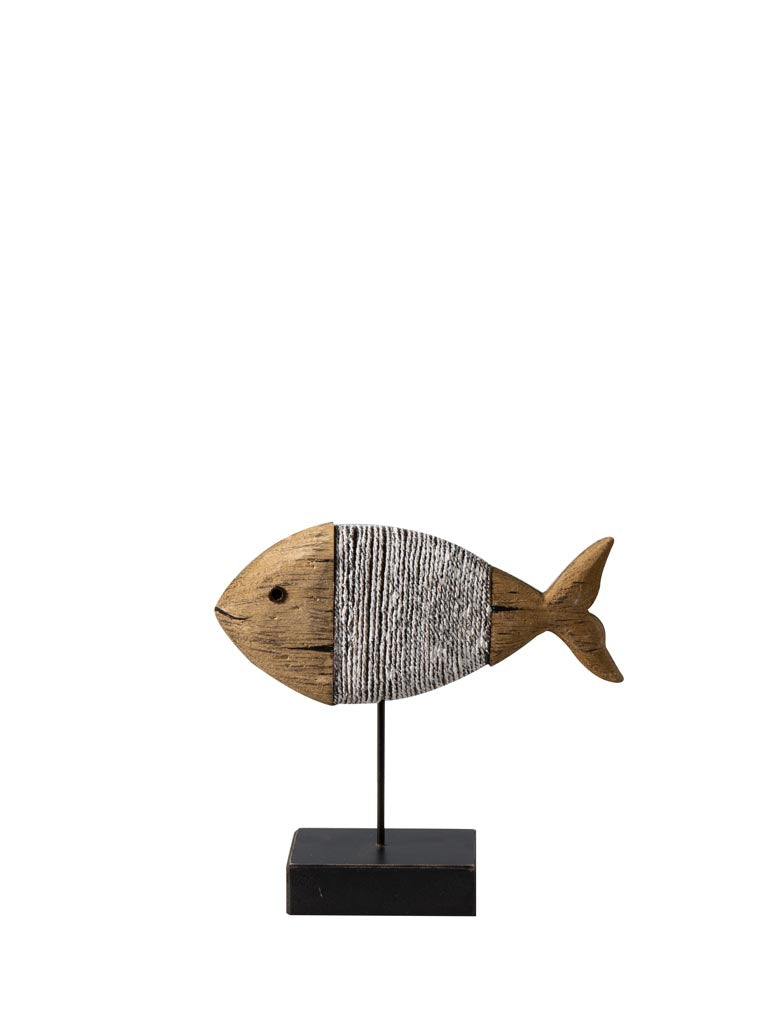 Small Wrapped Up Fish On Metal Base