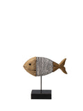 Small Wrapped Up Fish On Metal Base