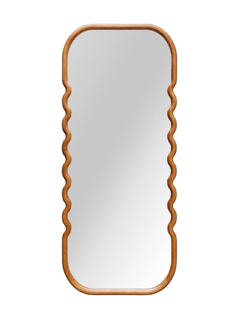 Large Wooden Waves Mirror Swingy