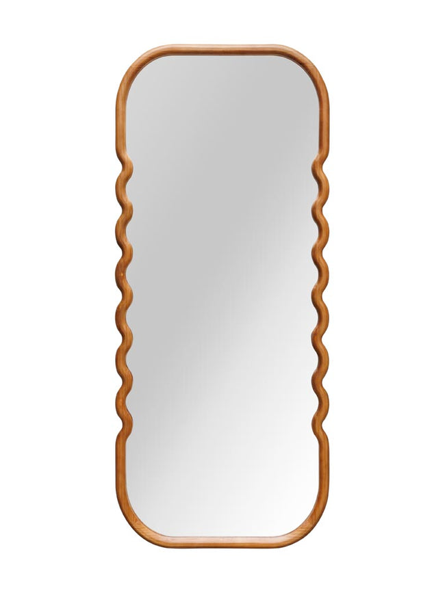 Large Wooden Waves Mirror Swingy