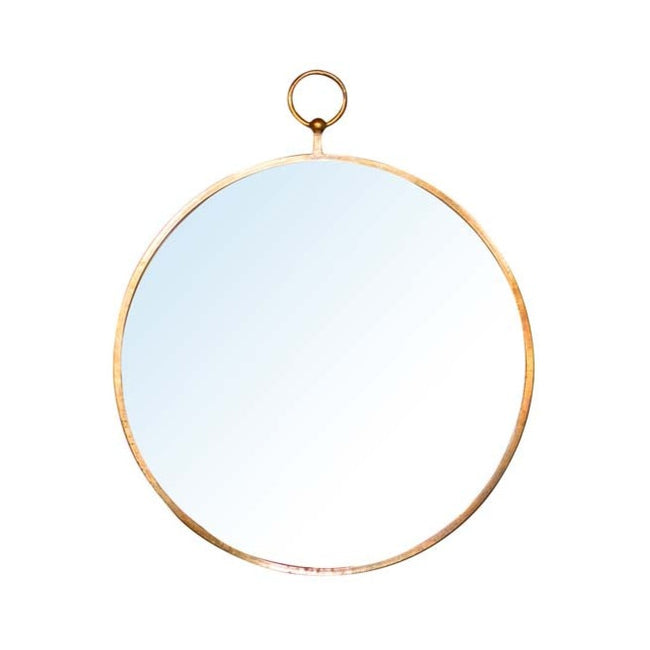 Fob Round Mirror Copper Patina 77cm