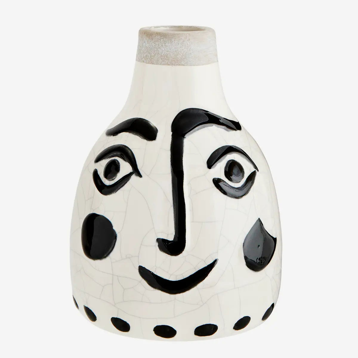 Stoneware Vase With Face - Madam Stoltz